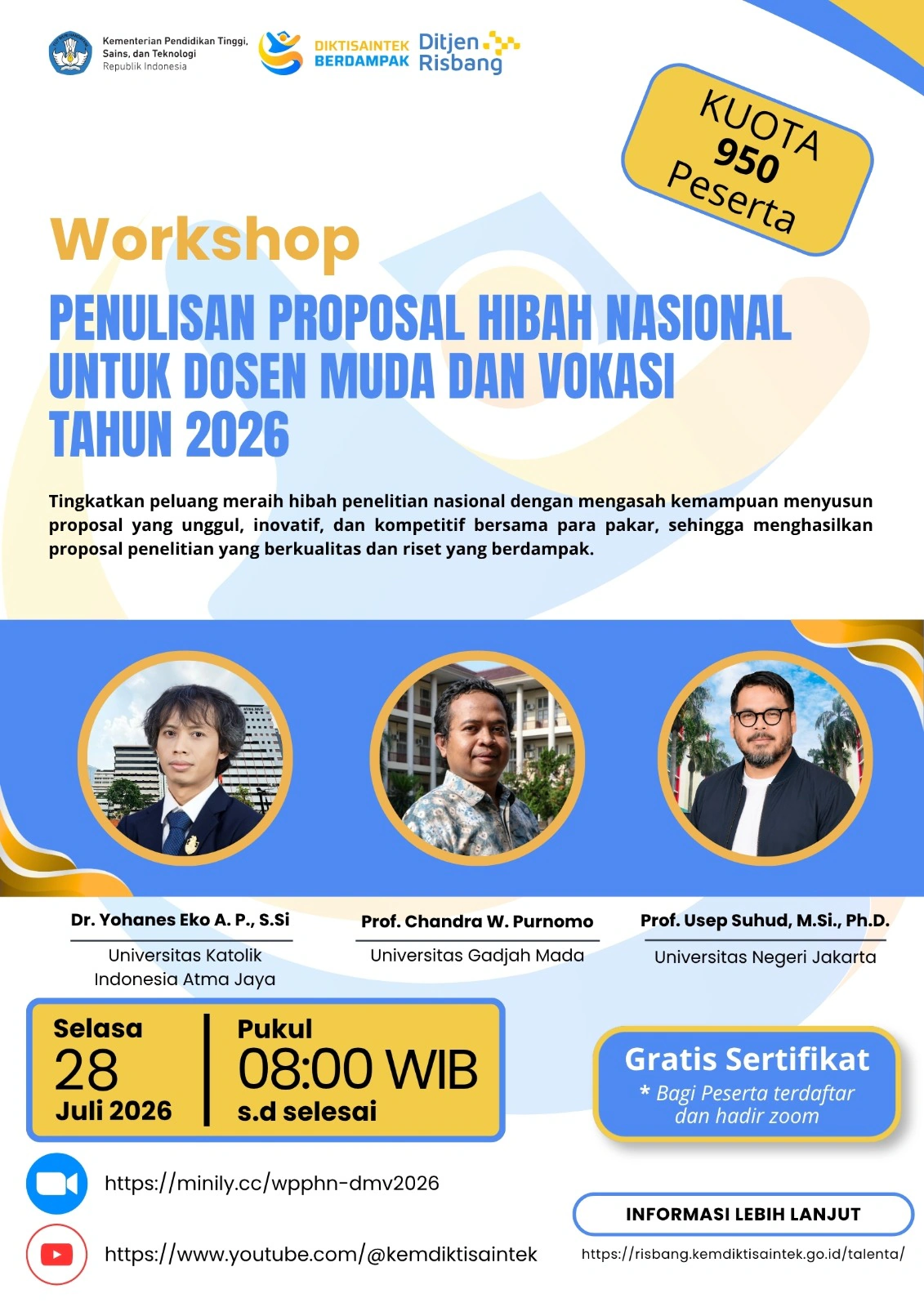 Tingkatkan Kualitas Riset, Kemdiktisaintek Gelar Workshop Penulisan Proposal Hibah Nasional 2026